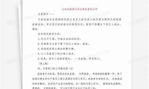 景区安全事故案例分析总结_景区安全事故案例分析